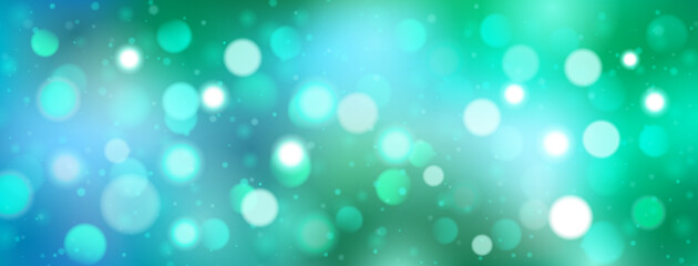 Abstract background with bokeh effect in turquoise colors