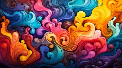 Psychedelic Colourful Background.