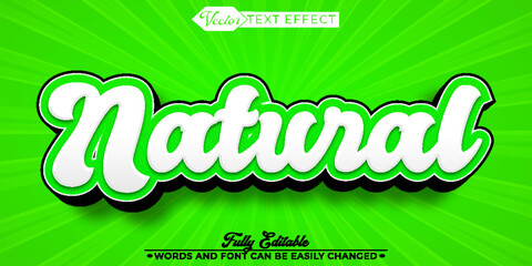 Green Natural Vector Editable Text Effect Template