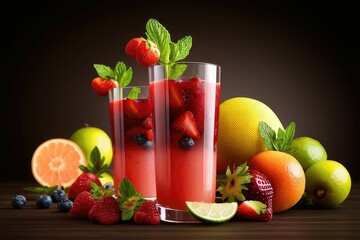 fresh summer fruit cocktail healthy and refreshing drink productive ai