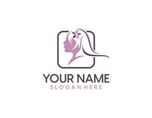 Woman hair salon with interesting colors logo design Premium Vector. part 2