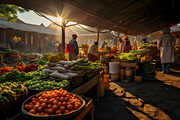 vegetables at the market