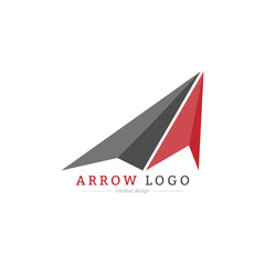 Arrow logo. A conceptual template for a business logo, brand or corporate sign