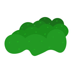 Vector green hills background cartoon field