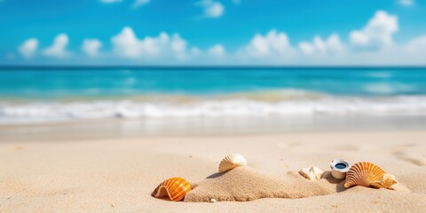 Fototapeta na wymiar Summer sand and tropical sea