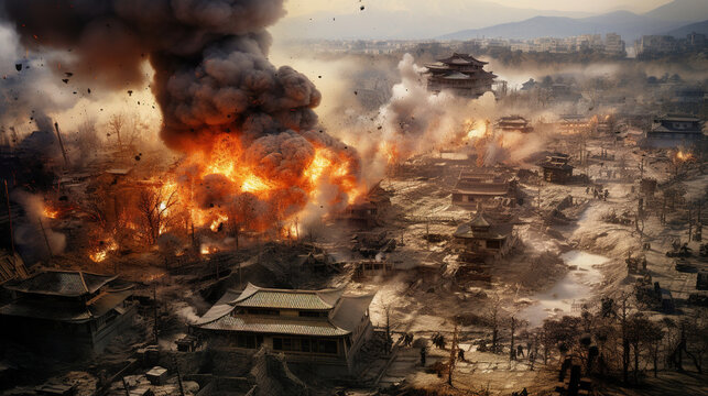 nuclear expolosion in town.Generative Ai