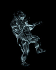 gorilla muscle map anatomy is walking in halloween style