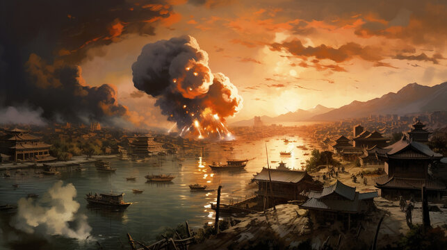 nuclear expolosion in town.Generative Ai