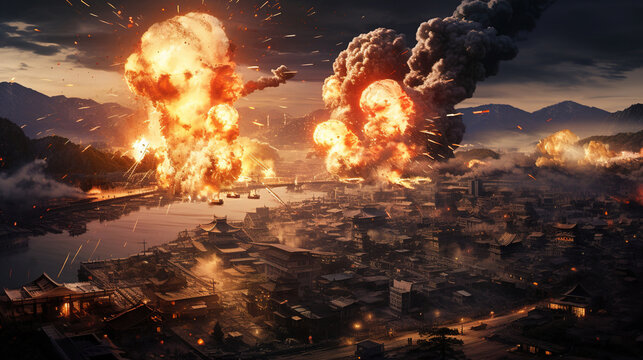 nuclear expolosion in town.Generative Ai