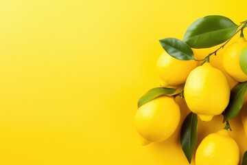 Lemon's on yellow background.