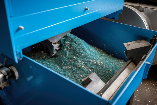 Witness the sheer precision and formidable power of an industrious granulator as it fearlessly shreds plastic waste into oblivion.