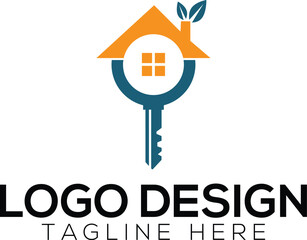 Real estate key logo