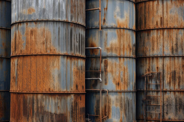 Exploring the Intricate Beauty of Weathered Metal: An Intimate Glimpse into Rustic Silo Patterns