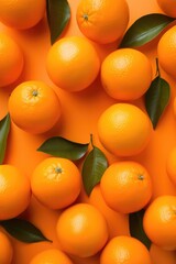 Oranges on orange colour background.