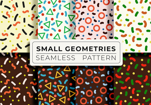 Playful Geometry Seamless Pattern Set