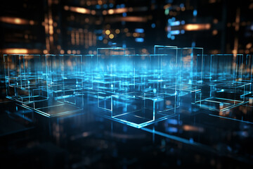 Future data transfer Futuristic Technology background abstact hyper realistic photorealistic. Generative AI