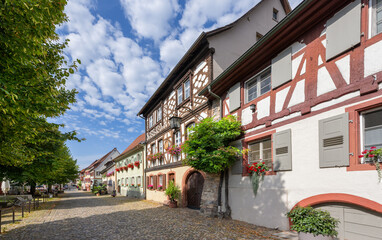 Historic centre of Vogtsburg-Burkheim, Kaiserstuhl, Baden-Wuerttemberg, Germany, Europe