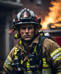 Obraz premium Firefighter in action