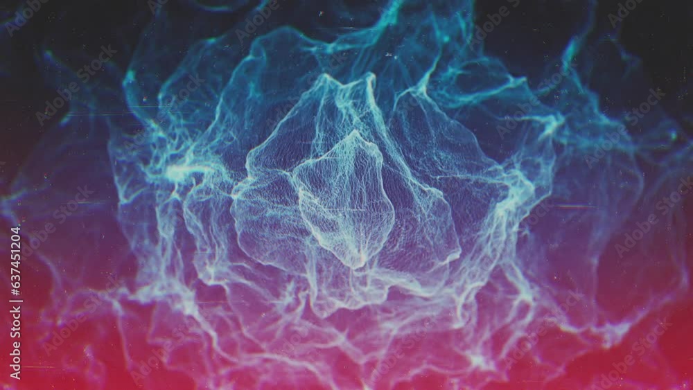 Poster abstract vintage fractal field background loop/ 4k animation of an abstract fractal wave field backg