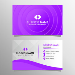 Fototapeta premium Abstract Circle Purple Business Card Template