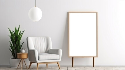 Empty Frames on a  Wall. Generative Ai