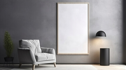 Empty Frames on a  Wall. Generative Ai