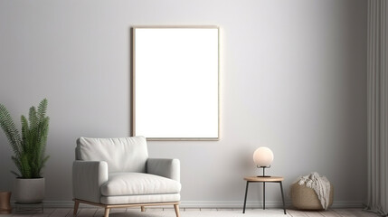 Empty Frames on a  Wall. Generative Ai