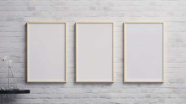 Empty Frames on a  Wall. Generative Ai