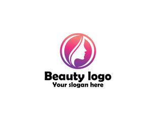 Vector abstract logo and branding design templates in trendy linear minimal style, emblem for beauty studio and cosmetics - female portrait, beautiful woman's face - badge for make up artist, fashion