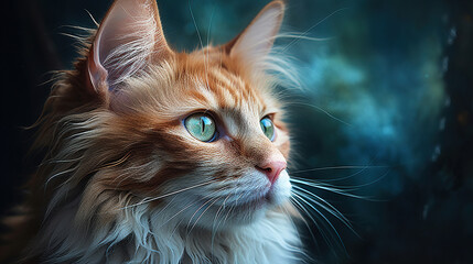 portrait of a cat.Generative Ai