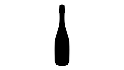 champagne bottle silhouette © OMIA