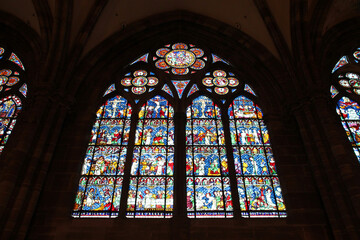 notre-dame cathedral in strasbourg in alsace (france)