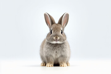 Obraz premium a small rabbit sitting on a white surface
