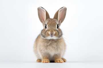Fototapeta premium a small rabbit sitting on a white surface