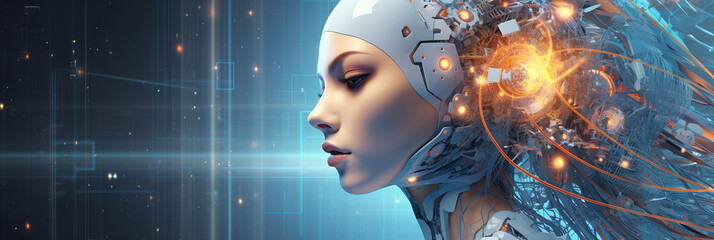 Futuristic Artificial intelligence AI (Gnerative AI)