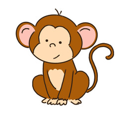 サルのかわいいイラスト