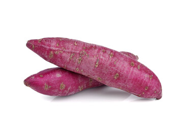 Purple Sweet Potatoes isolated on white background
