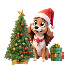 Dog Paw Lover & Winter Christmas Tree SVG bundle, face breed mama mom outline bandana paw prints