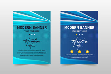 Creative Blue Lined Business Banner Template