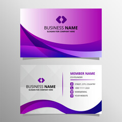 Creative Curved Colored Business Card Template