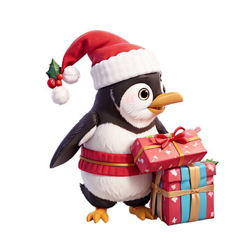 Cute Baby Christmas Penguin Svg Png Art Clipart Bundle, santa hat svg sea animals svg holiday shirt svg first christmas mug svg