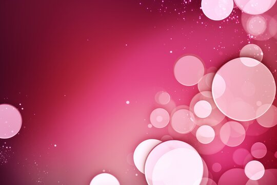 A vibrant pink background covered in bubbles