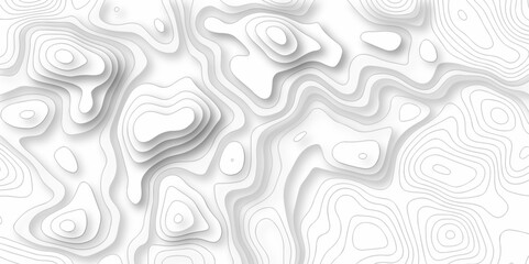 Seamless pattern with lines Topographic map. Geographic mountain relief. Abstract lines background. Contour maps. Vector illustration, Topo contour map on white background, Topographic contour lines.