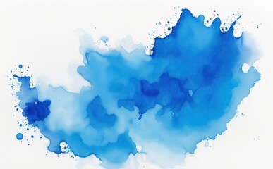 Obraz premium blue watercolor splashes