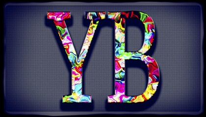 Double letter signature YB in an unique design named Painter rough