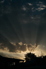 sunset in the countryside