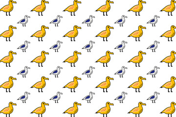 Flat Albatross Bird Animal Pattern Background