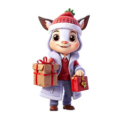 Llama Decor With Christmas Santa Hat Png Felt Christmas Design, animal png pattern decoration