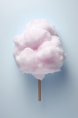 Tasty cotton candy on white background, AI Generated