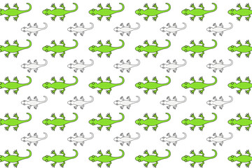 Flat Gecko Reptile Pattern Background